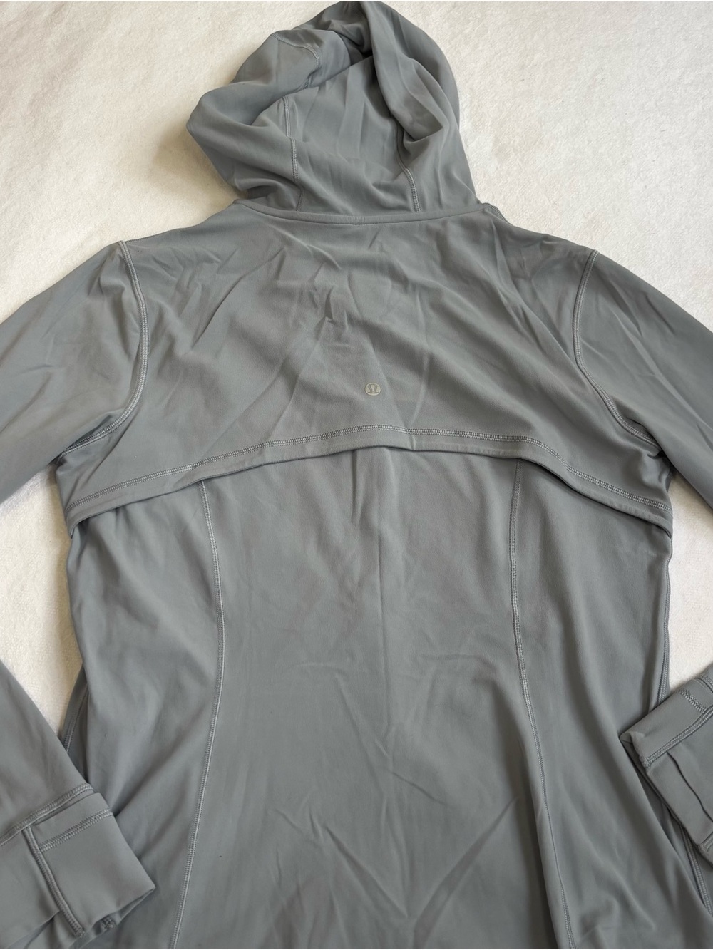 lululemon Athletica Light Gray Full-Zip Hoodie - Picture 7 of 8